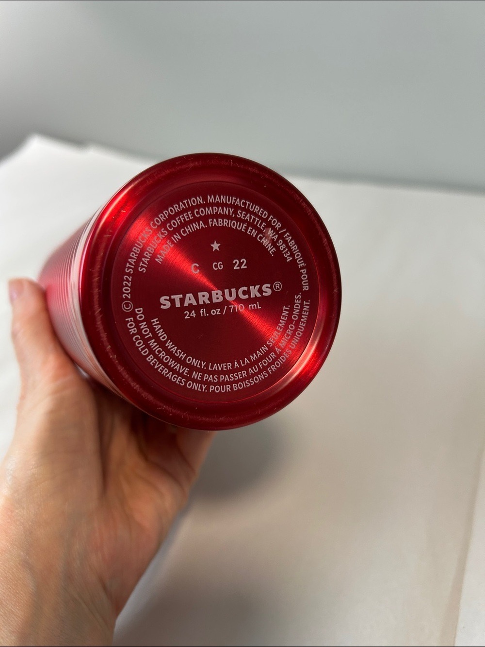 Starbucks 2022 Christmas Holiday Red Stainless Steel Tumbler - Picture 4 of 6